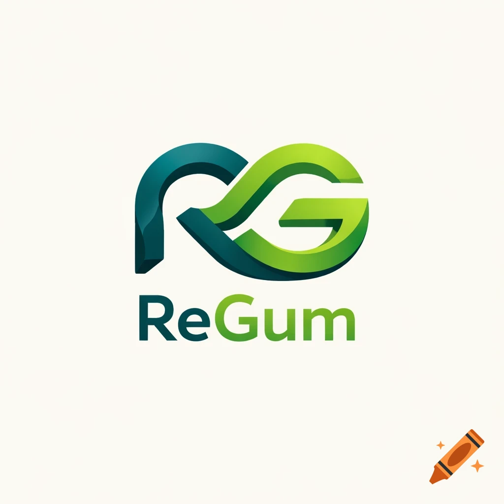 A gradient green and teal logo for 'ReGum', featuring stylized interlocking 'R' and 'G' letters above the company name.