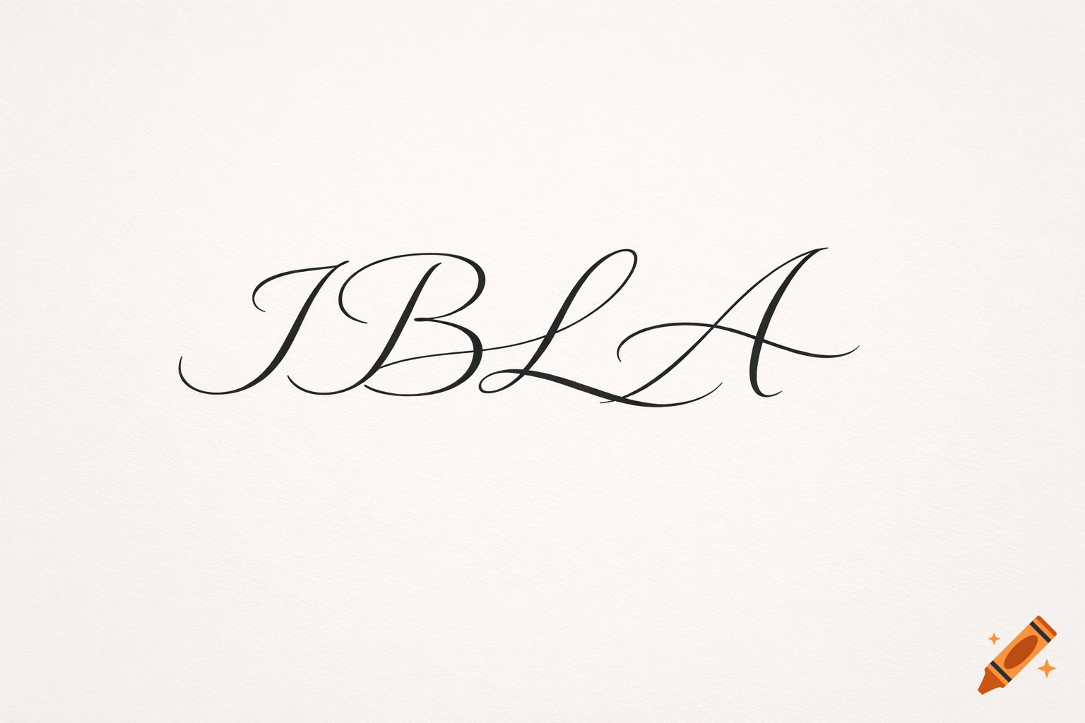 Elegant script typography of the letters IBLA on a light, textured background.