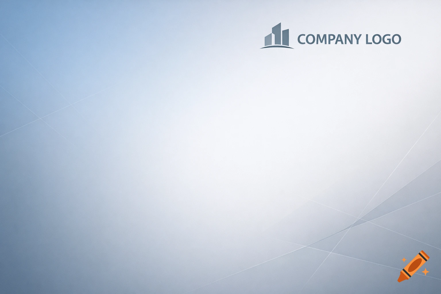 A minimalist blue and white gradient background with a generic company logo and the text 'COMPANY LOGO' in the top right.