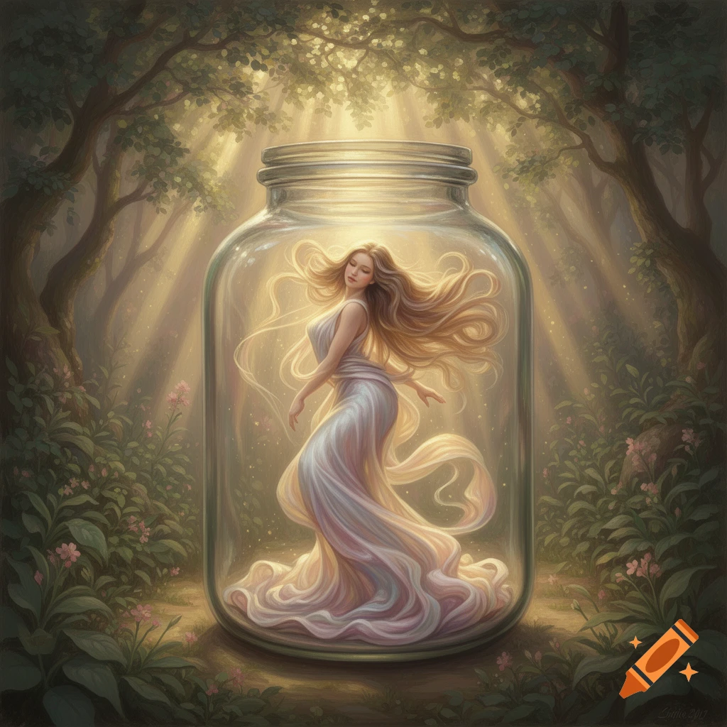 A woman with long, flowing hair and a white dress stands gracefully ...