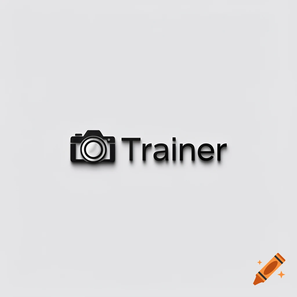 A black stylized camera icon next to the word 