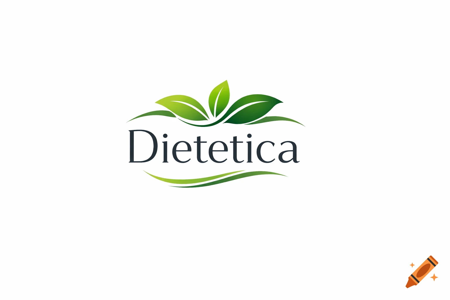 A clean logo featuring the word 'Dietetica' in dark grey, topped with green leaves and underlined by green swooshes.