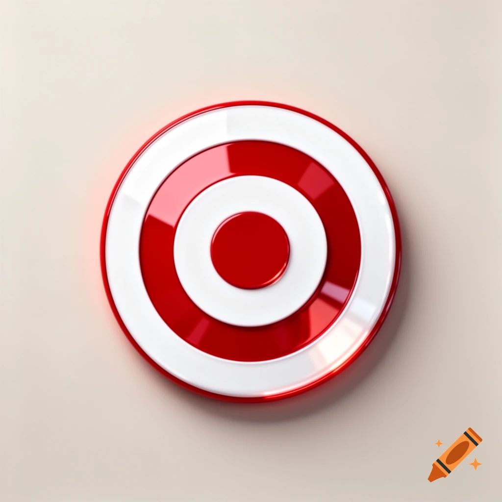 Red and white Target bullseye logo with a glossy finish on a light background.