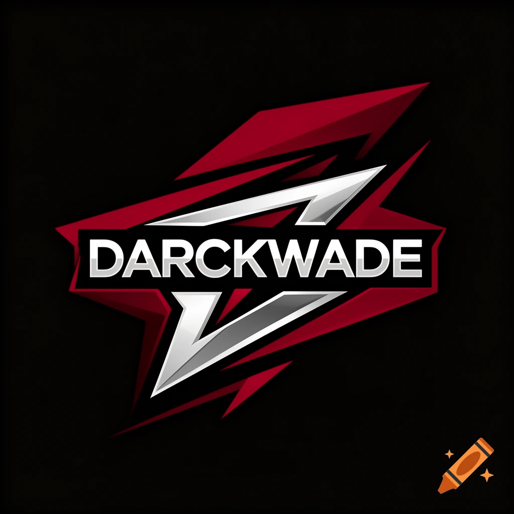 Red and silver geometric logo with the name 'DARCKWADE' in white and a large 'V' below, on a black background.