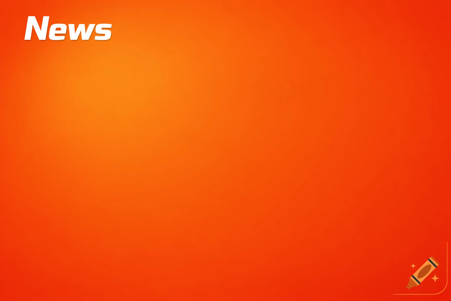 The word News in white text on an orange gradient background.