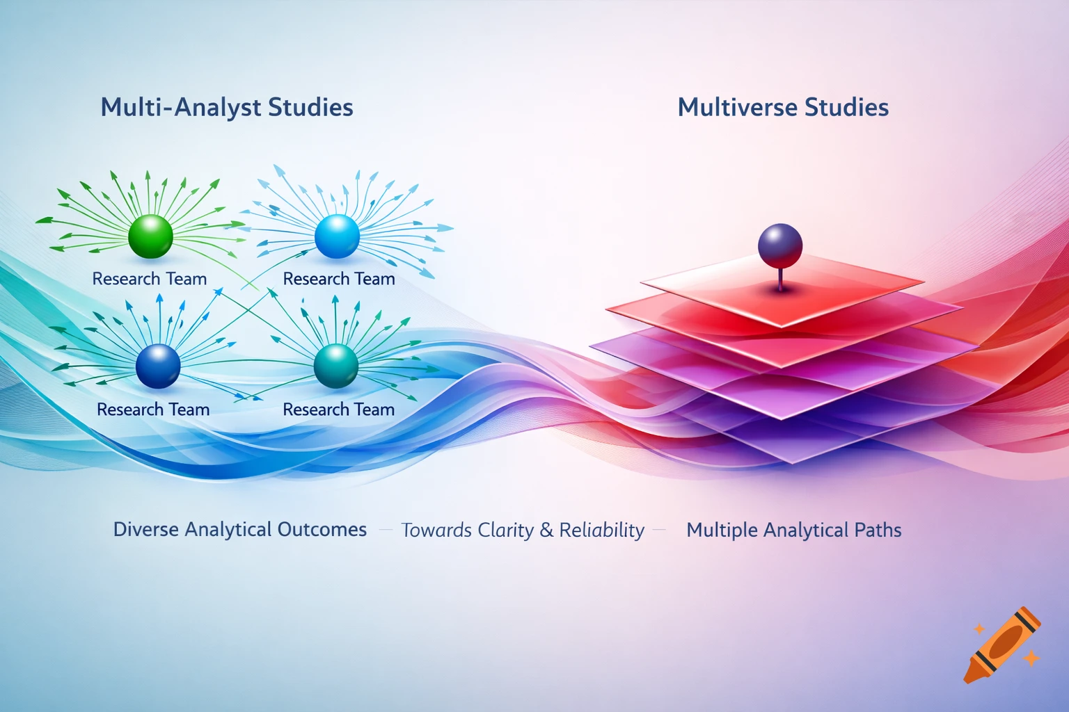 Diagram showing 'Multi-Analyst Studies' with interconnected research ...