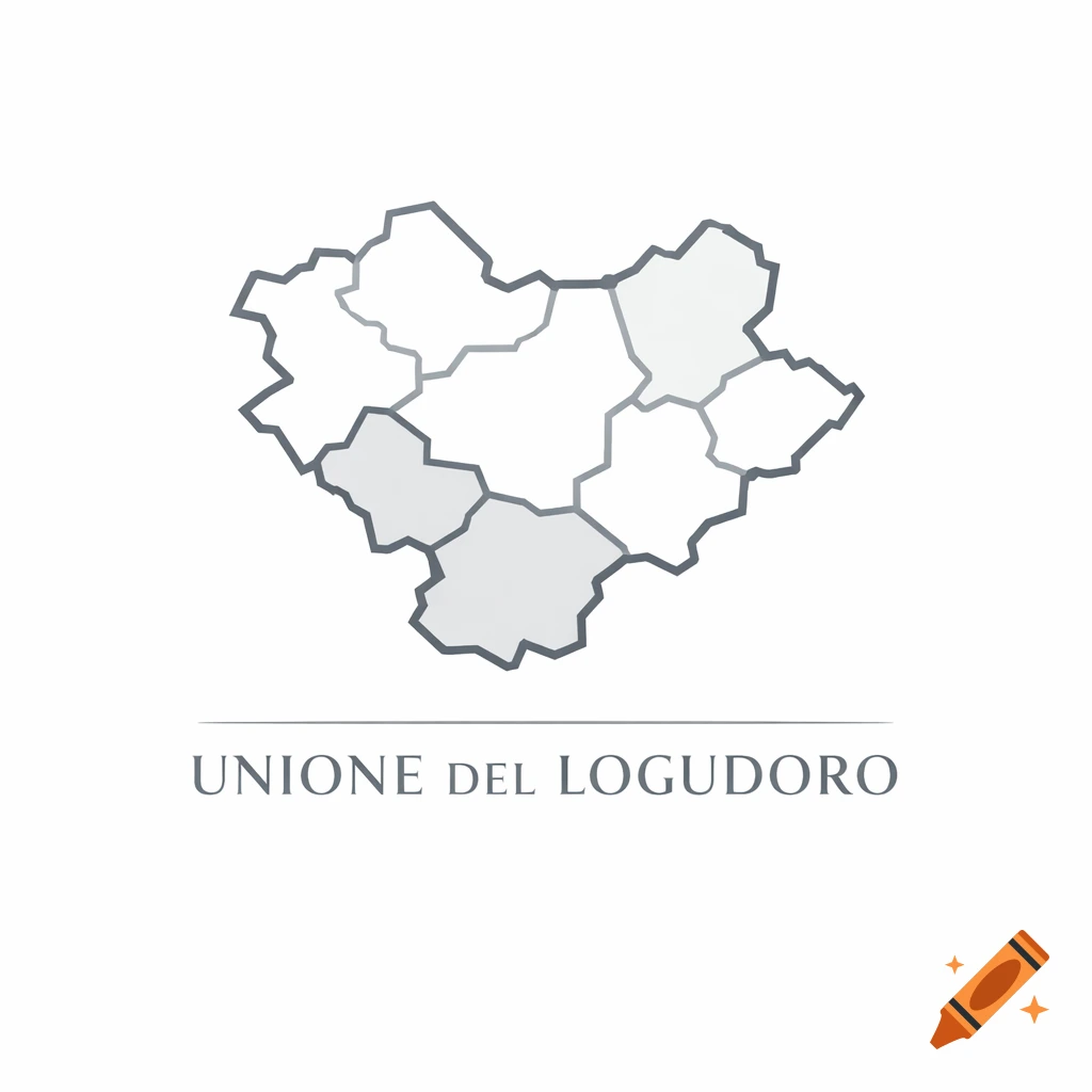 A stylized map logo showing the borders of the municipalities of the Logudoro Union in neutral colors, with the text "UNIONE DEL LOGUDORO" below.
