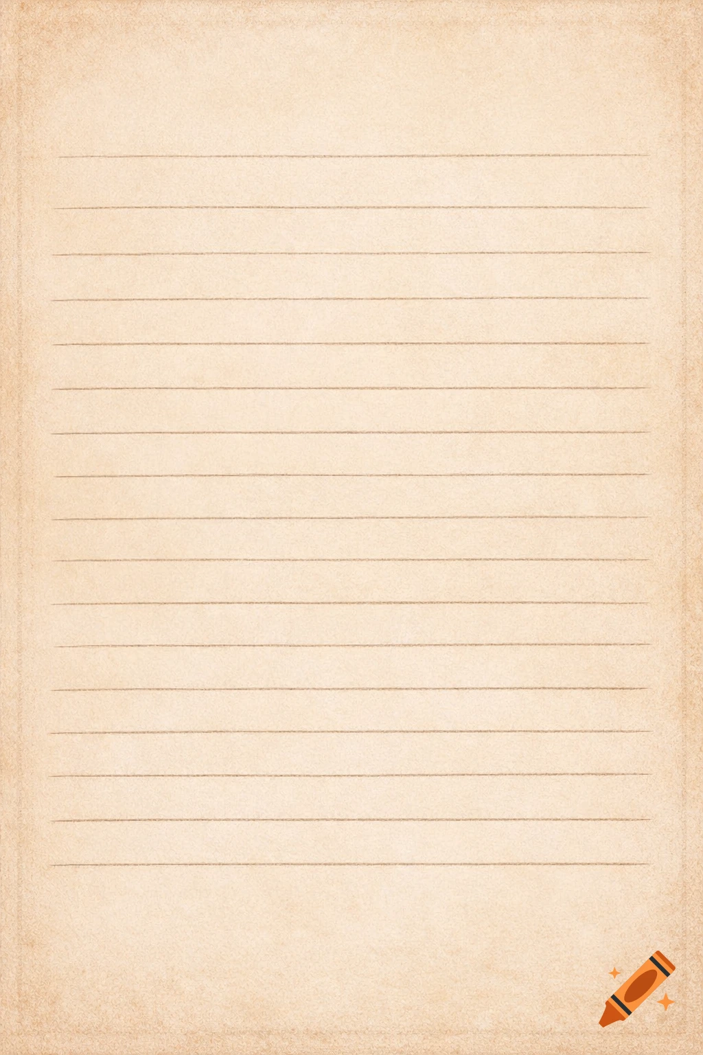 A blank sheet of aged, beige lined paper with a subtle texture.