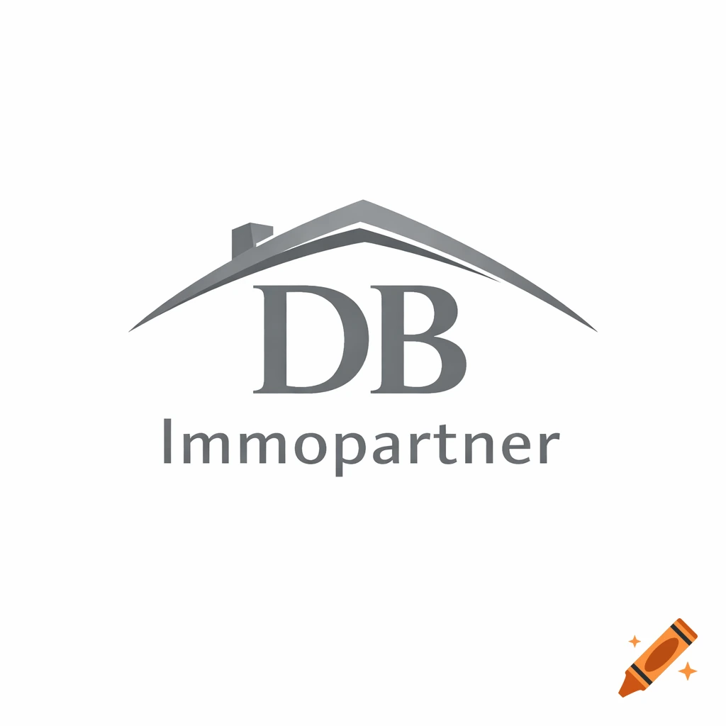 A minimalist grey logo featuring the letters "DB" under a stylized house roof, with "Immopartner" written below.