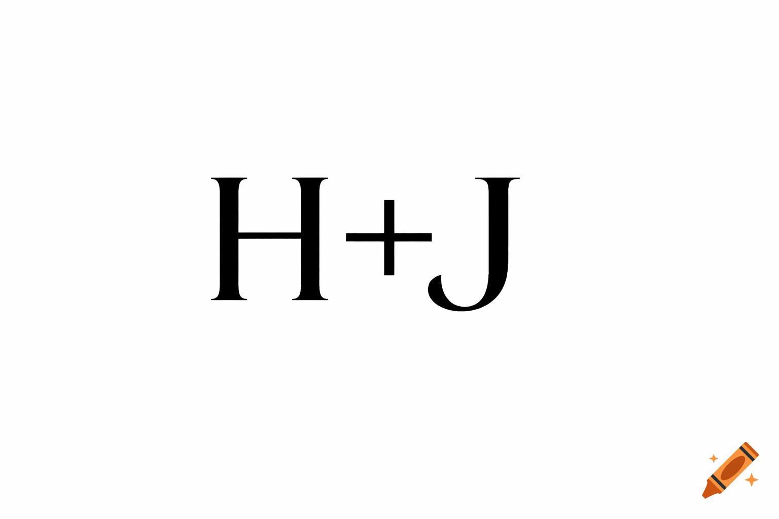 Black serif letters H+J forming a monogram on a white background.