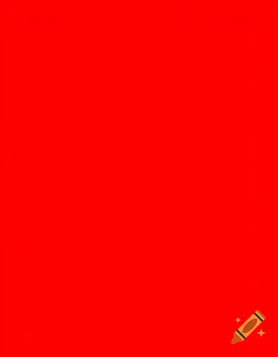 A solid red background.