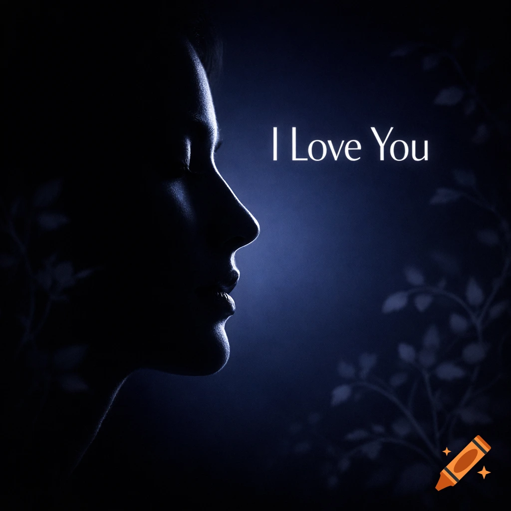 Dark blue album cover with a person's profile silhouette and 'I Love You' in white text.