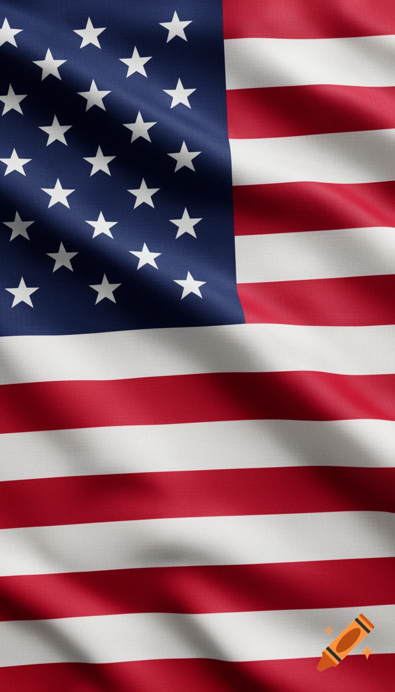 A detailed, vertical shot of a waving United States flag with visible fabric texture, ideal for an iPhone wallpaper.