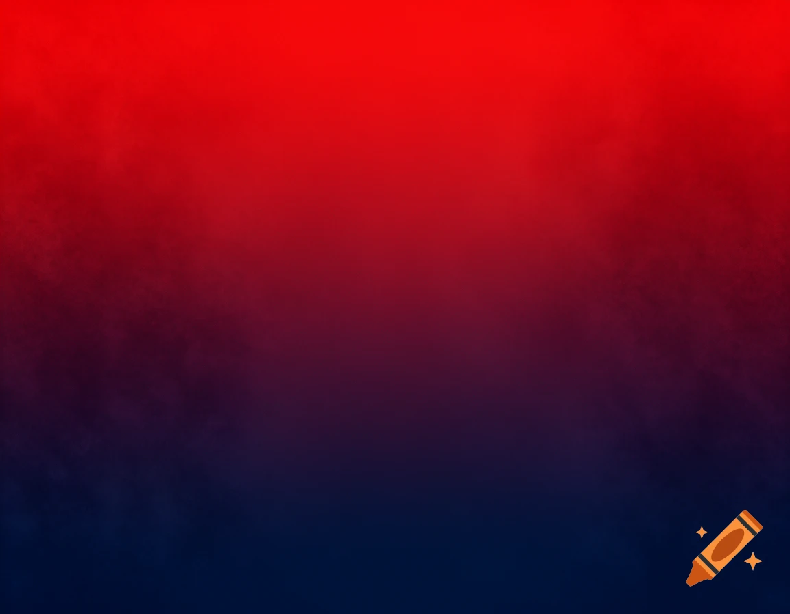 A vibrant vertical gradient background transitioning from red at the top to dark blue at the bottom.
