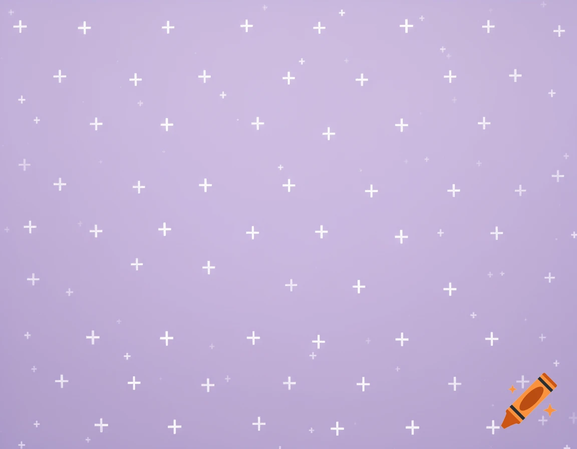Light purple background with a repeating pattern of white plus signs.
