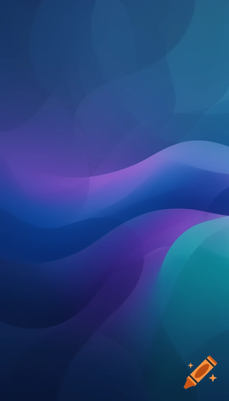 Abstract background with flowing waves of dark blue, purple, and teal.