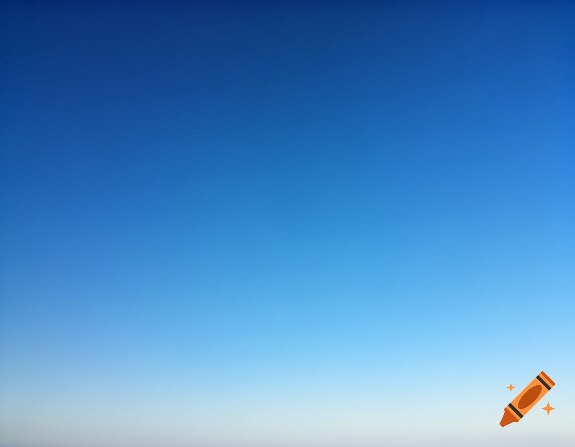 A clear blue sky with a smooth color gradient, transitioning to a lighter blue at the bottom.