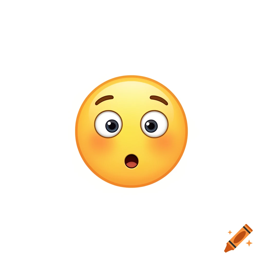 A yellow emoji with wide, surprised eyes and an open, oval mouth, depicting a look of shock or awe.