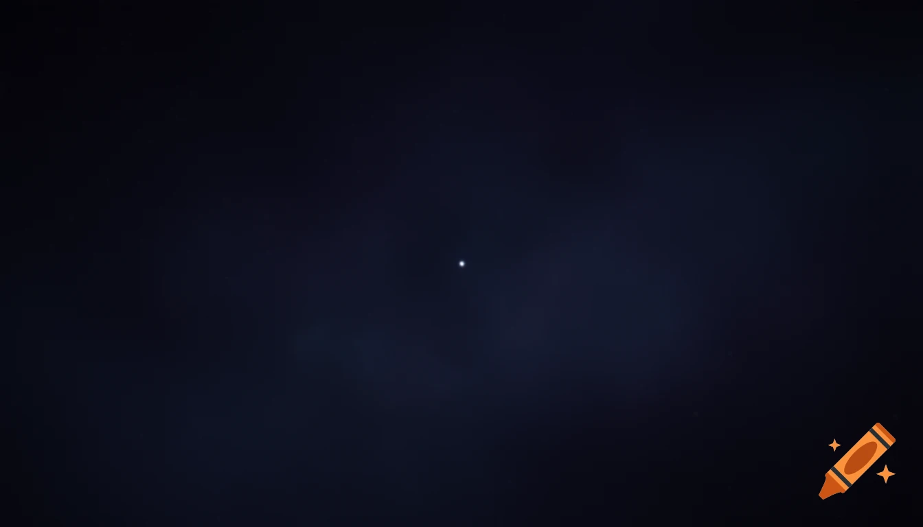 A tiny single point of bright light glows centrally in a vast, dark indigo and black cosmic space with soft focus.