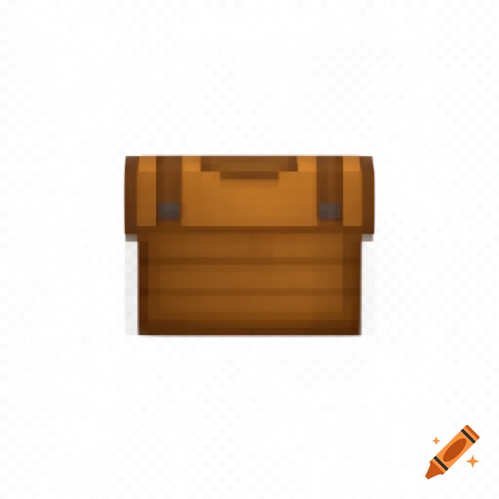 A flat, 16x16 pixel art pattern of a cartoony wooden chestplate, featuring brown tones and darker highlights.