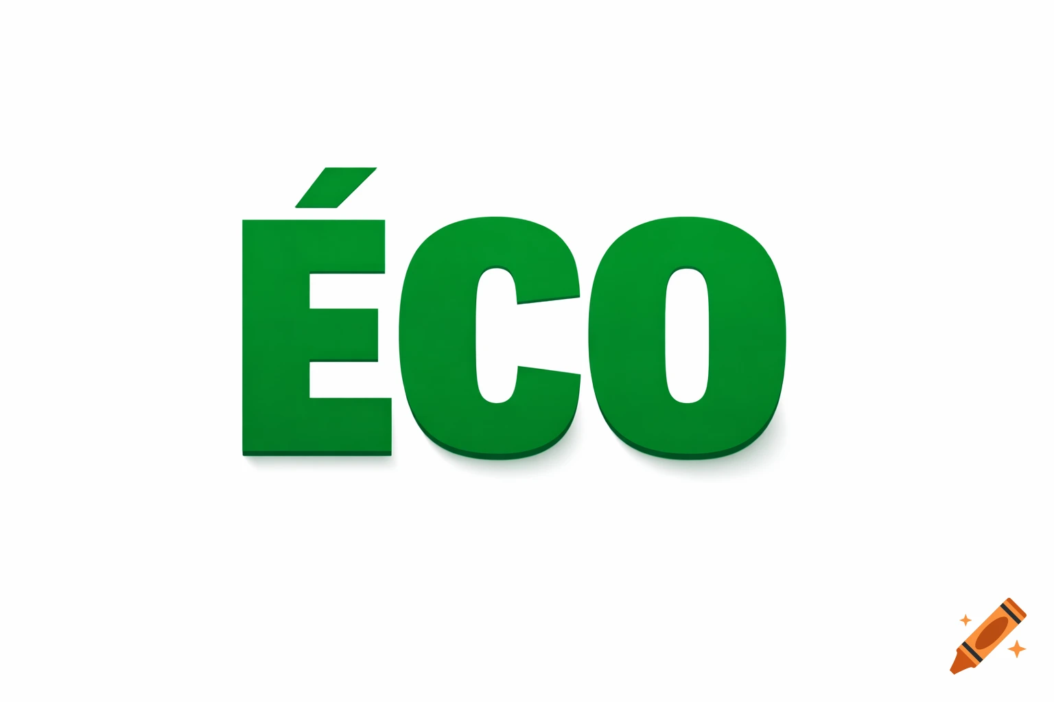The word "ÉCO" in bold, green capital letters with a subtle shadow, on a plain white background.