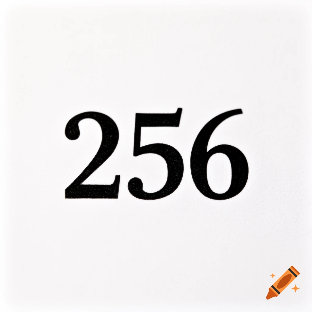 The number 256 in a black serif font on a white background.