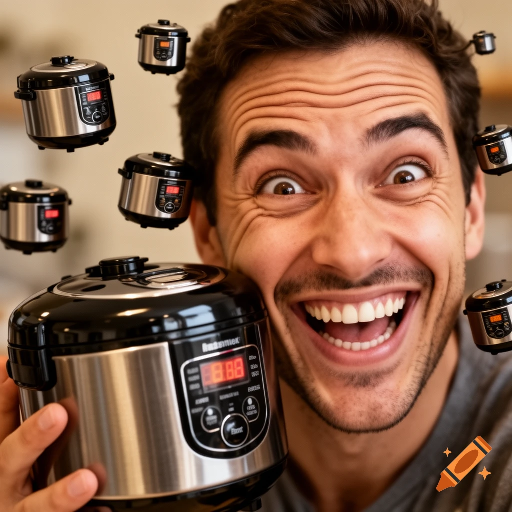 Blogger Rice Cooker Man Humor images created on Craiyon