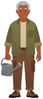 Older man gardener