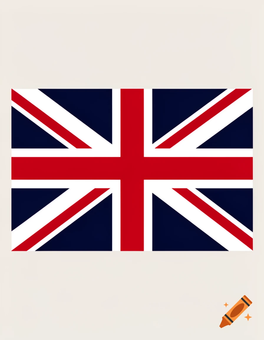 The Union Jack flag of the United Kingdom, featuring red and white crosses on a dark blue background.