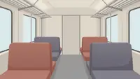 Train car interior