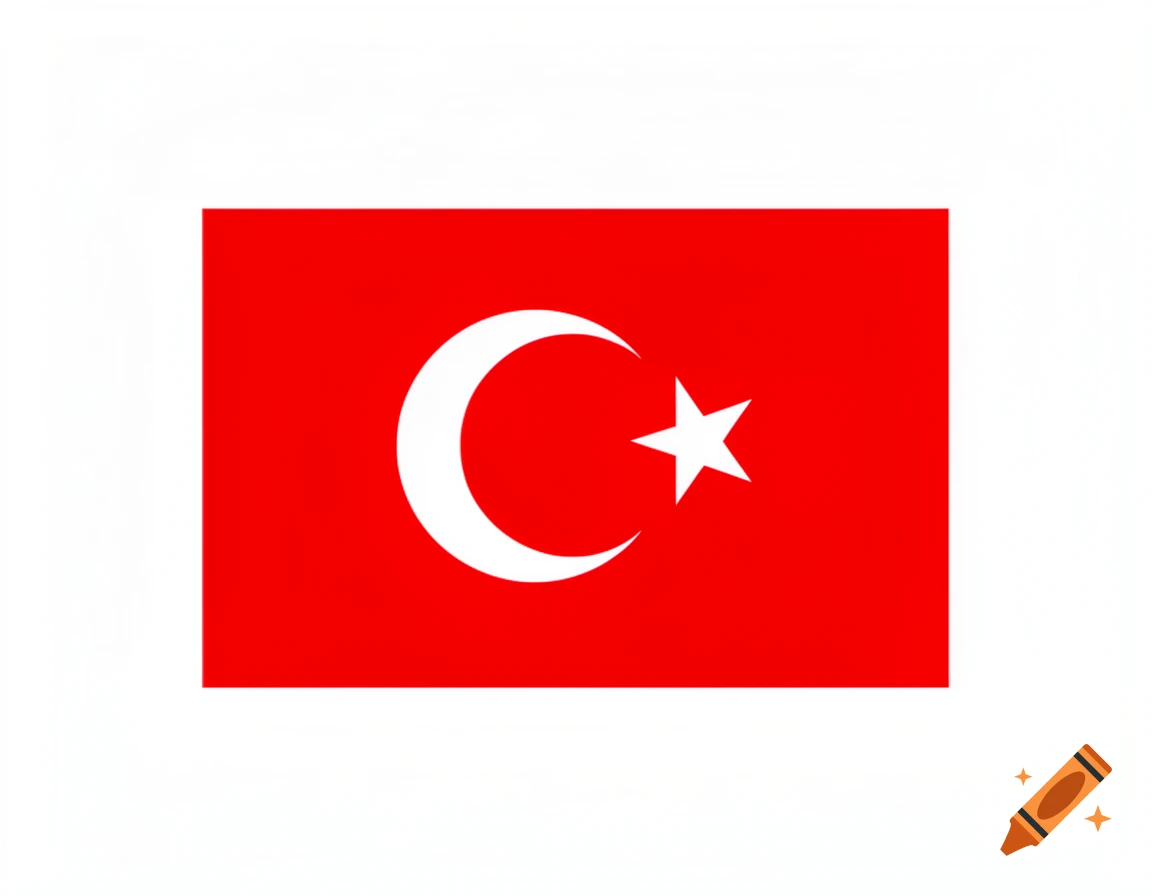 The national flag of Turkey, featuring a white crescent moon and a white five-pointed star on a red background.