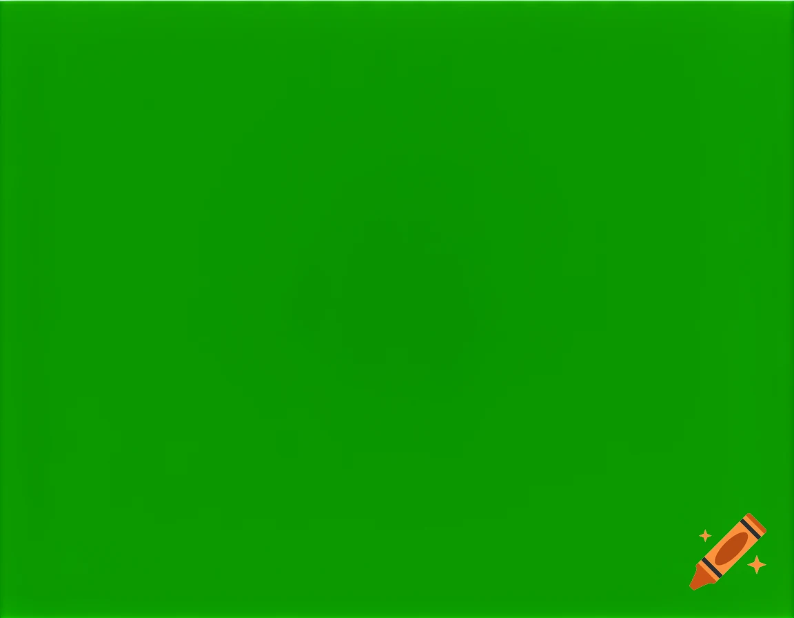 A solid green background.