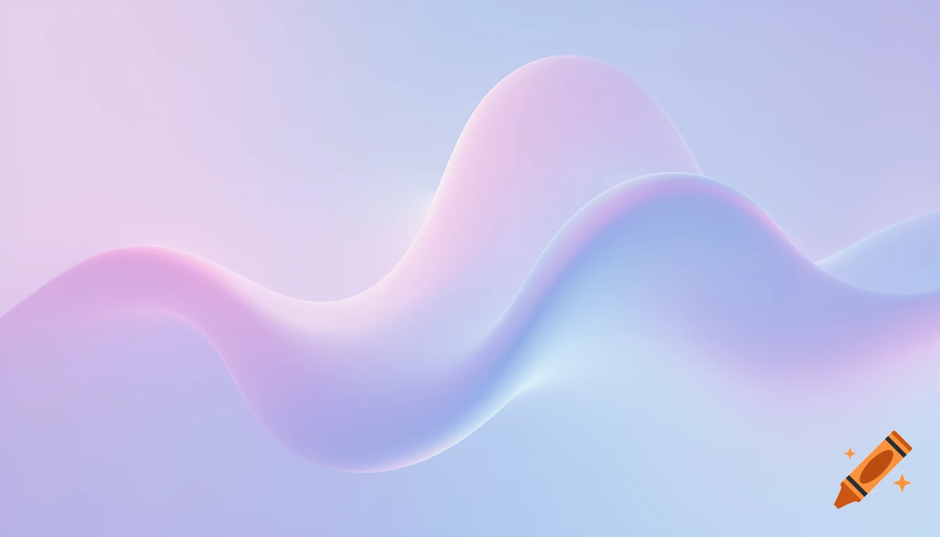 Abstract background with smooth, flowing pastel pink, purple, and blue gradient waves and a subtle neon glow.