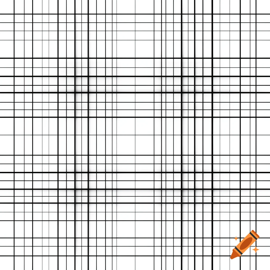 A black grid pattern with lines of varying thickness on a white background.