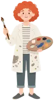 Artist with palette