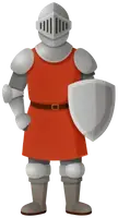 Knight with shield