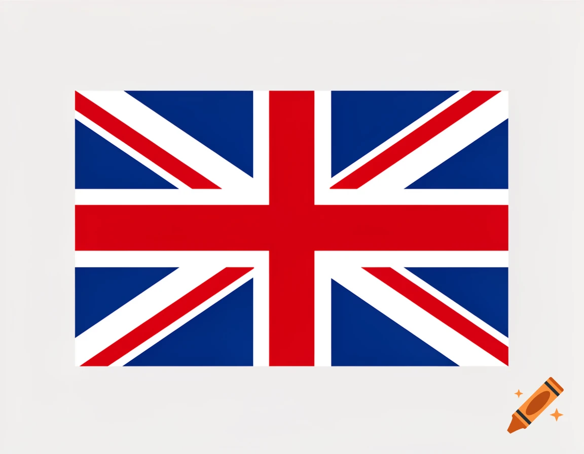 The Union Flag, also known as the British flag, against a plain white background.