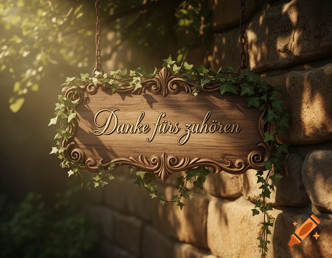 A rustic wooden sign with
