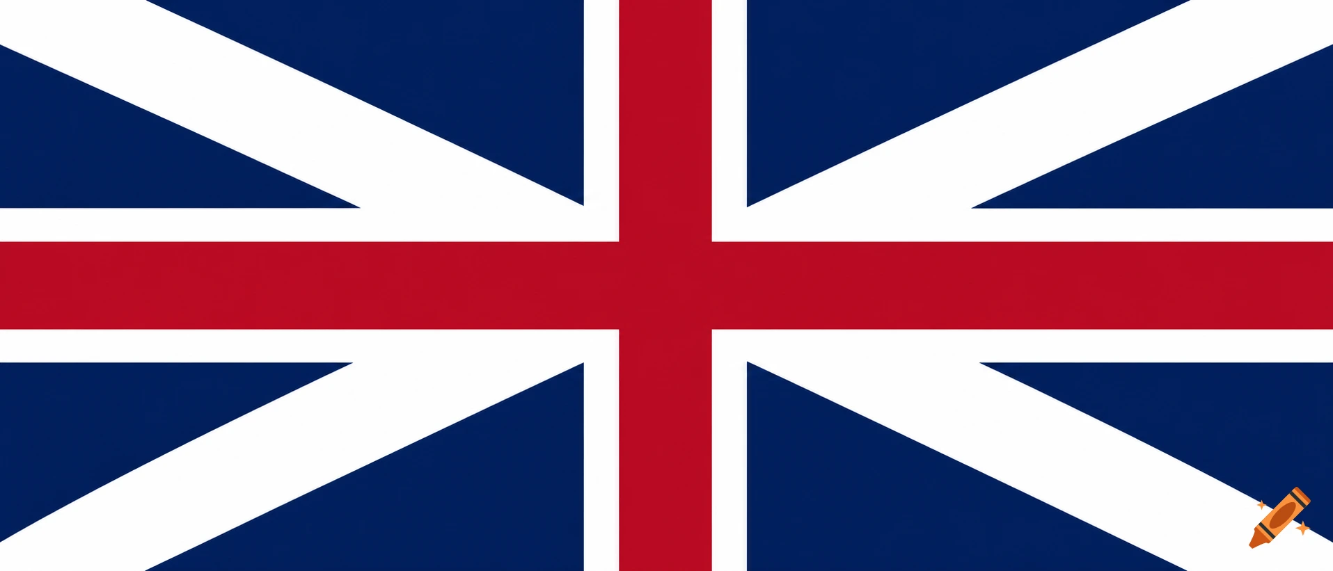 The Union Flag of Great Britain, featuring red, white, and blue crosses.