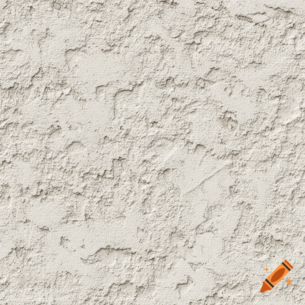Close-up of a light-colored, rough stucco wall texture.