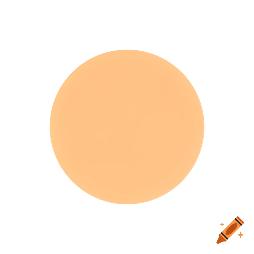 A light orange circle on a white background.