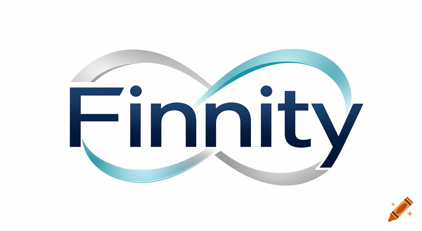 Dark blue 'Finnity' logo with a silver and teal infinity symbol on a white background.