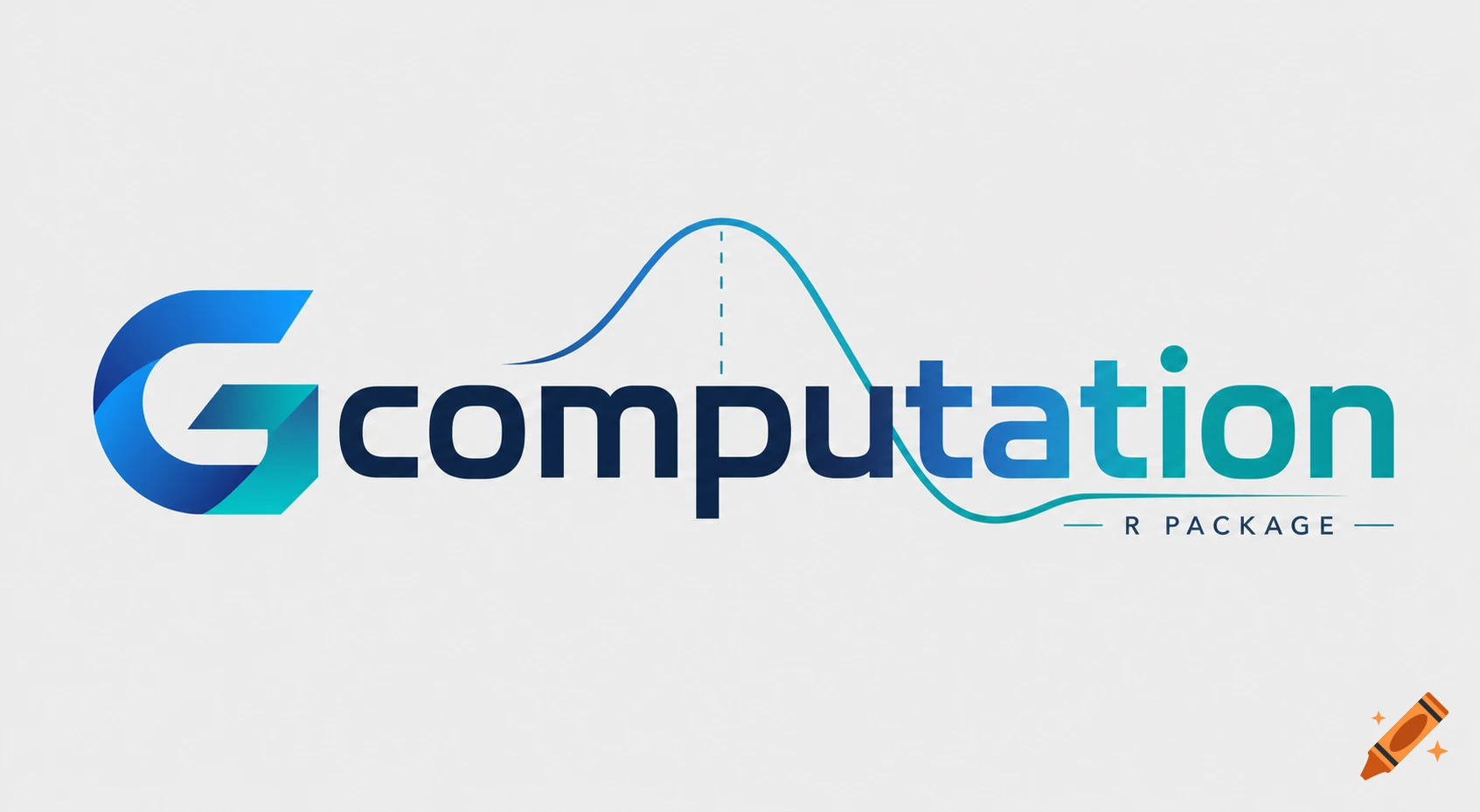 Blue and teal Gcomputation R package logo with a curve resembling a normal distribution above the text.