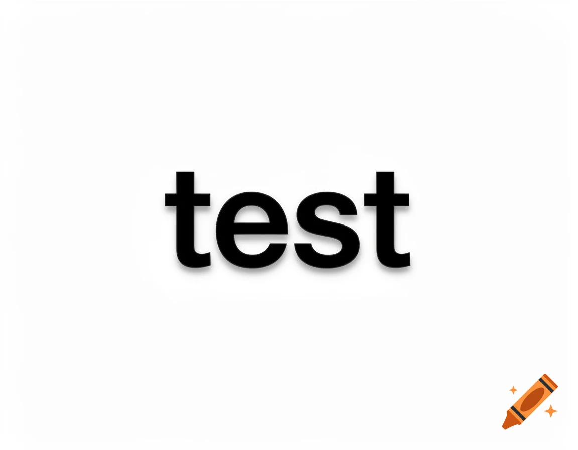 The word "test" in bold black letters with a subtle shadow against a white background.