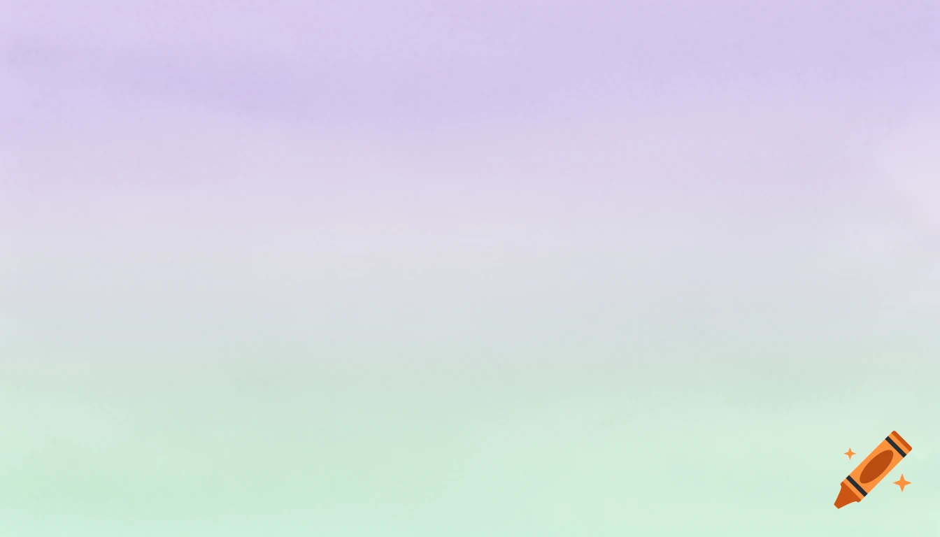 A soft pastel watercolor gradient background fading from purple at the top to light green at the bottom.