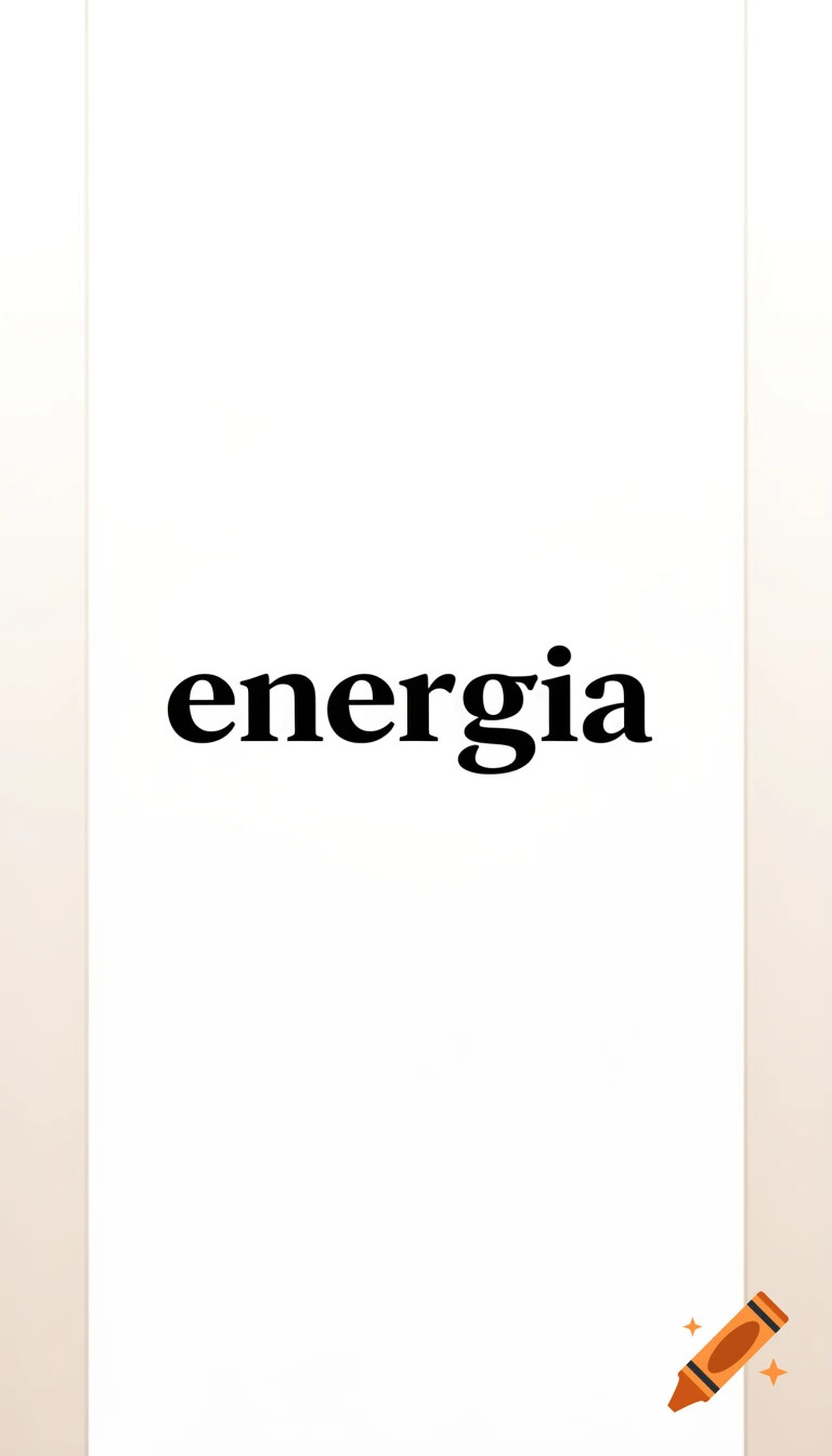 The word "energia" in bold black font on a white background with thin beige vertical borders.