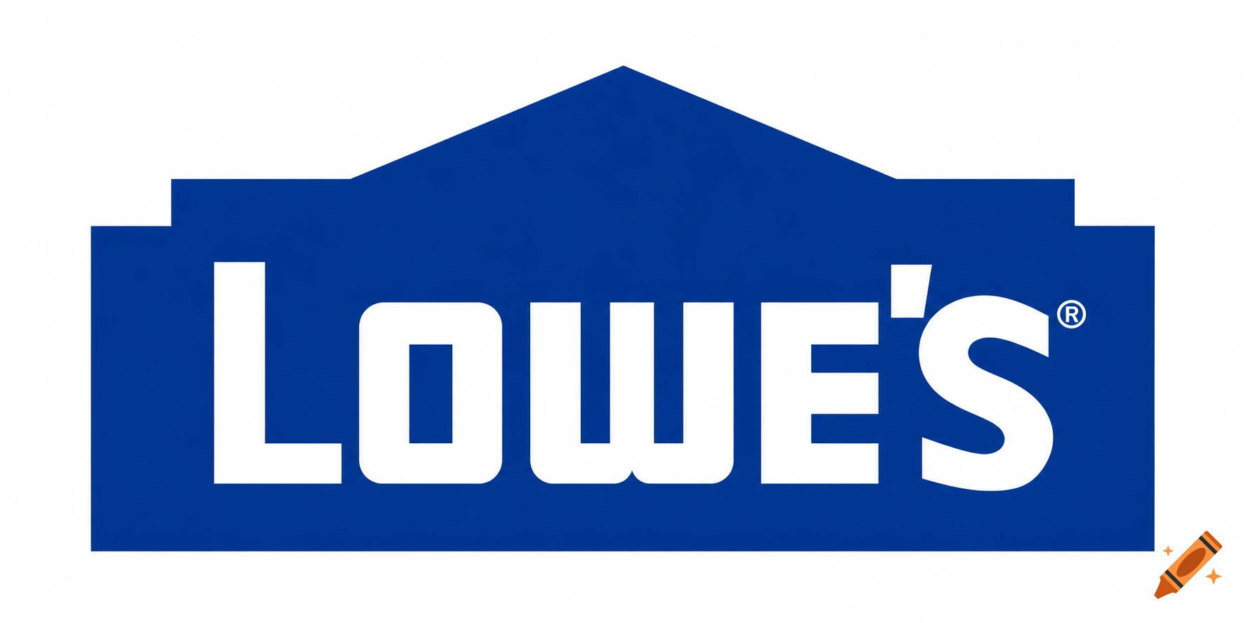 Lowe's corporate logo featuring white text 'LOWE'S' within a blue house silhouette.