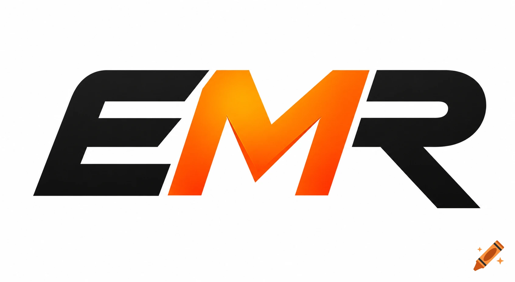 A stylized logo featuring the letters EMR, with the E and R in black and the M in orange with a gradient effect.