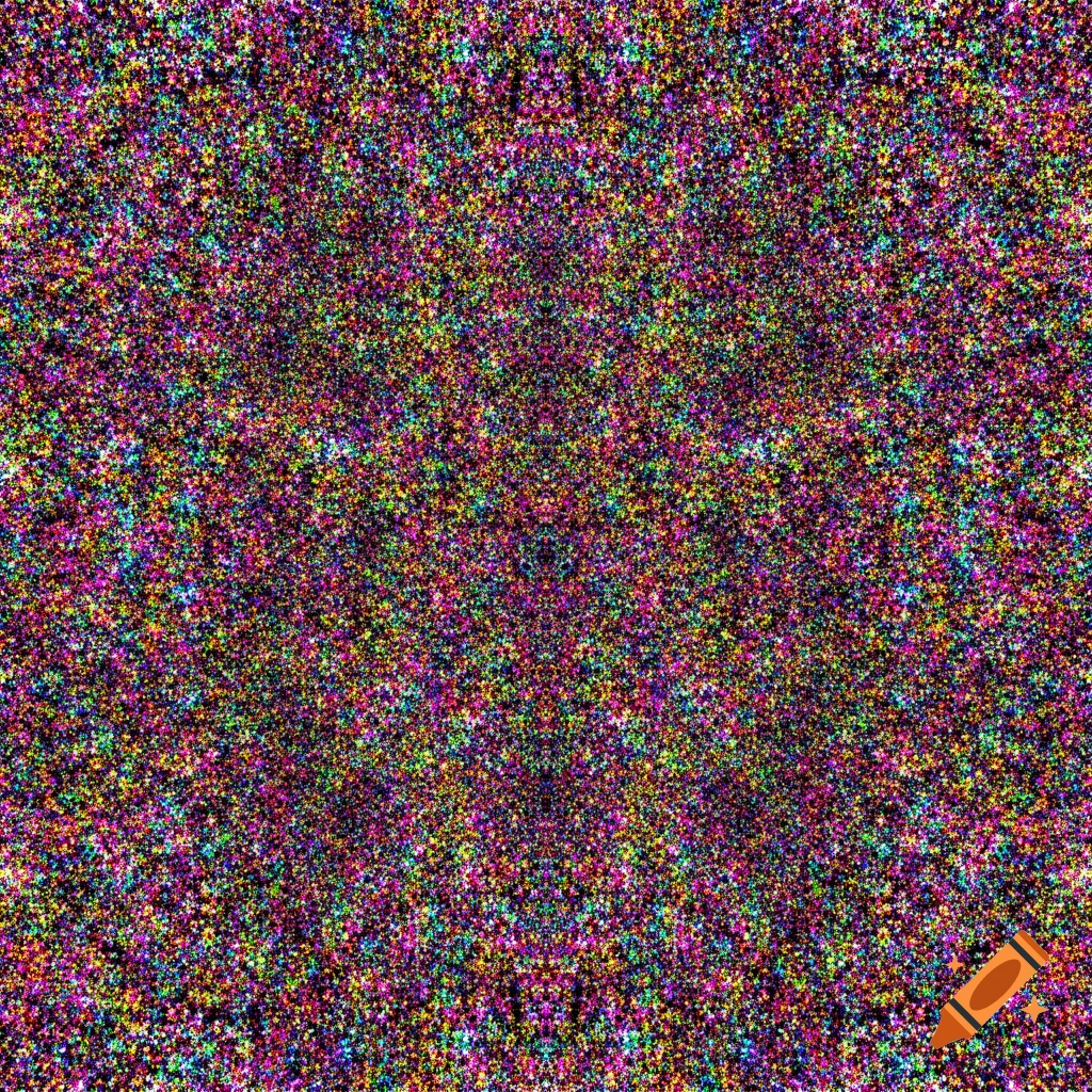 A chaotic, dense pattern of multicolored, randomly colored pixels covering the entire image.