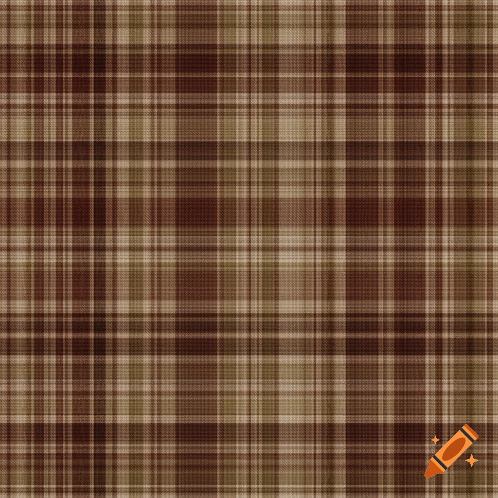 A seamless plaid pattern in shades of brown and beige.